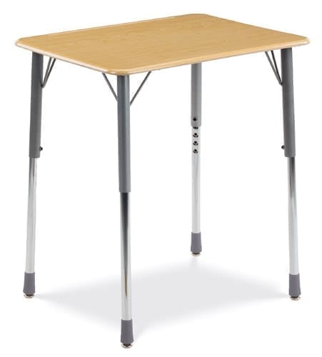 Virco Zuma Adjustable Height School Desk With Hard Plastic Top
