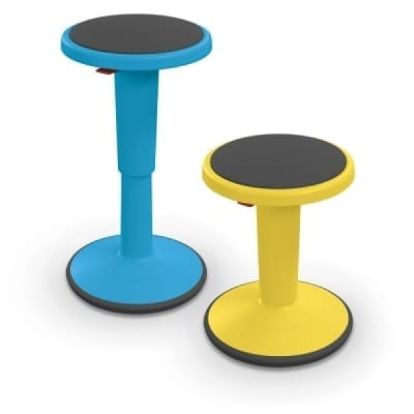 Grow Stool Side By Side tall blue short yellow