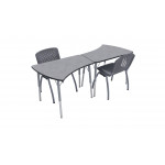 CEF Compact Laminate Student Desk in Clear Mesh 2 Desk Pattern