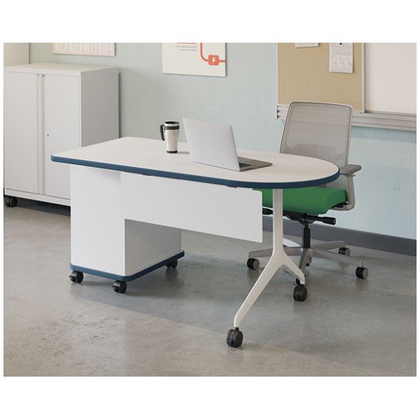 Smartlink Single Ped Desk w modesty